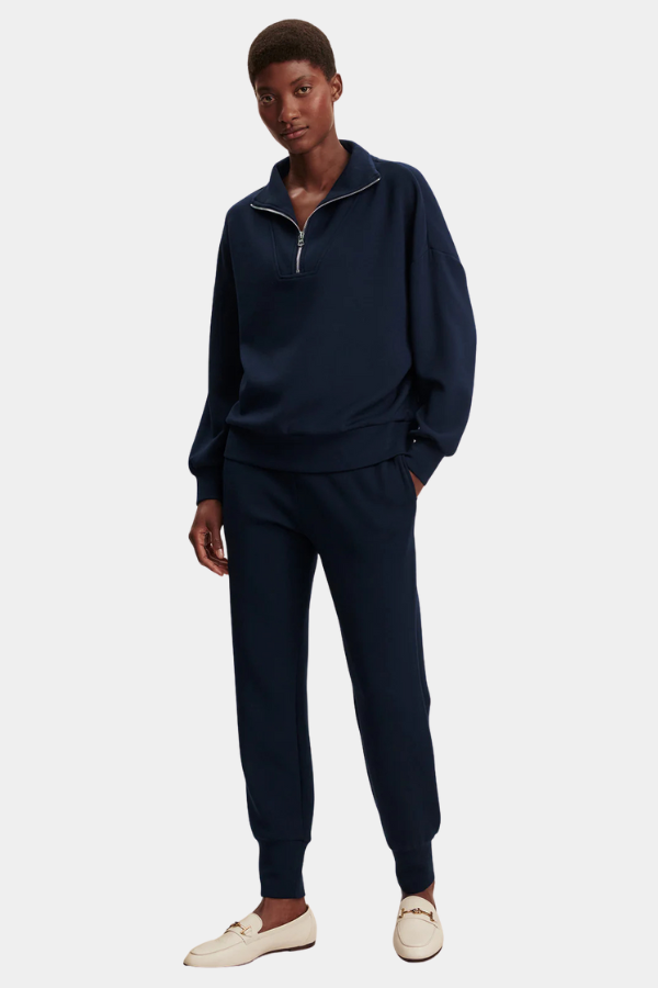 HAWLEY HALF ZIP SWEAT - NAVY