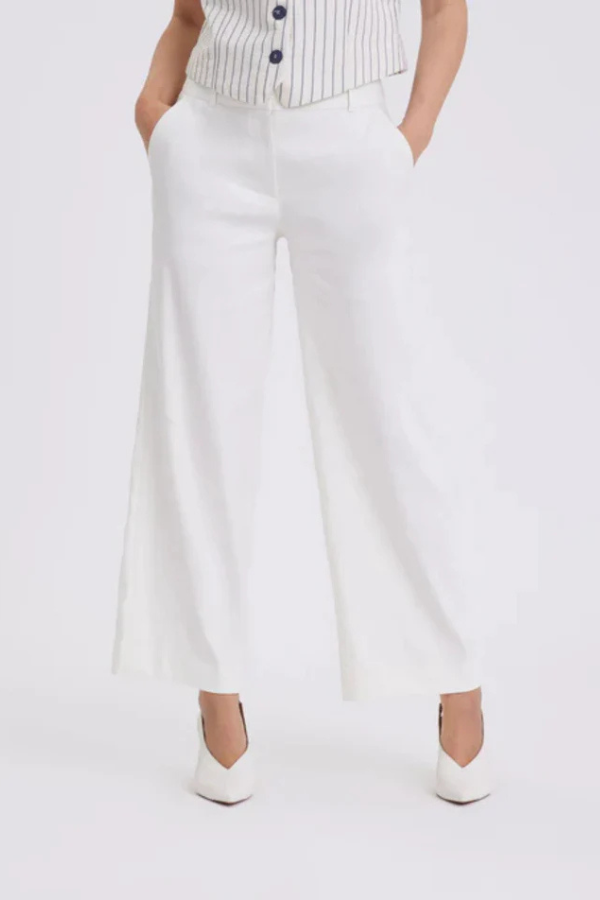 DENAFV 769 - CREAM WHITE LINEN - ANKLE
