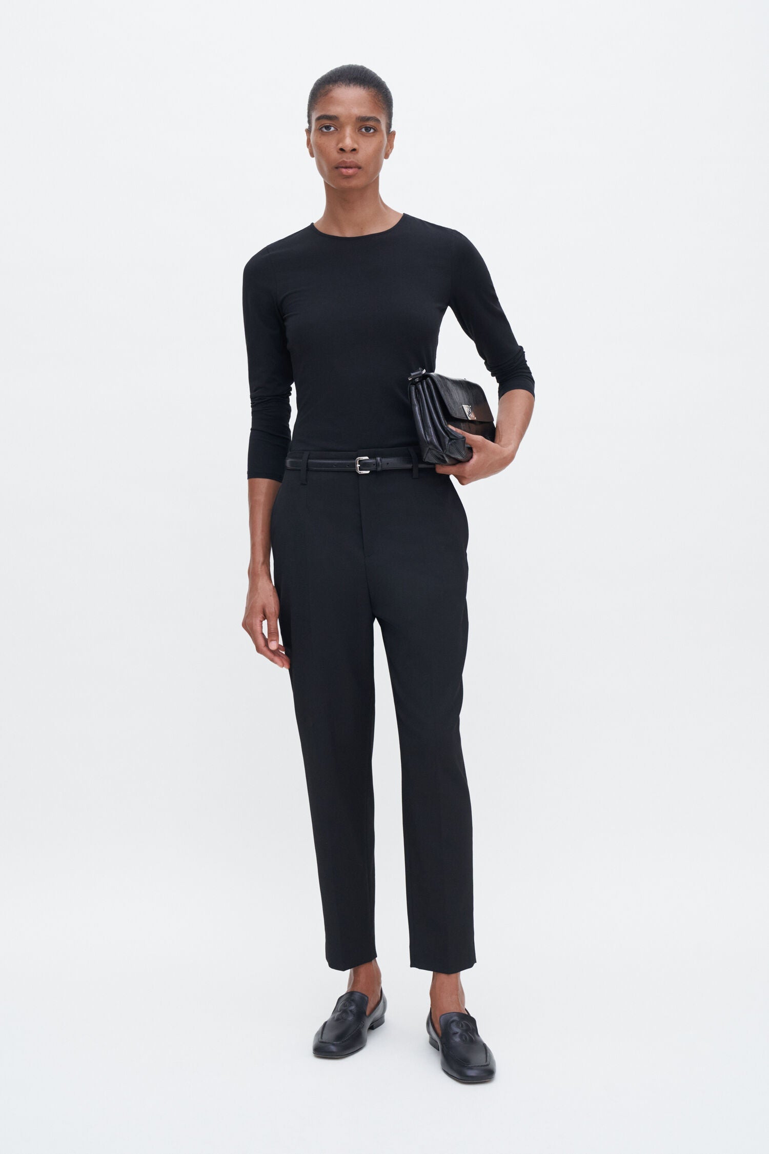 COTTON STRETCH LONG SLEEVE - BLACK