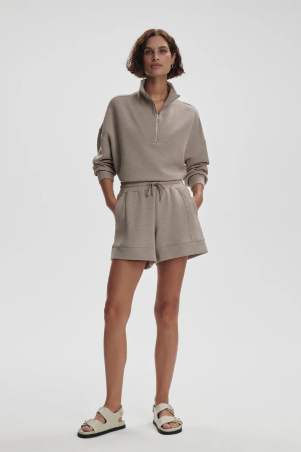 ATRIUM HIGH RISE SHORT 4.5 - TAUPE MARL