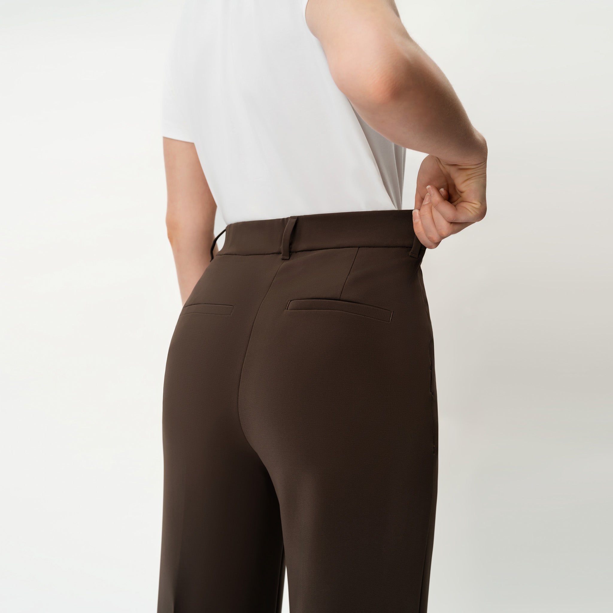 Pantalon décontracté en crêpe