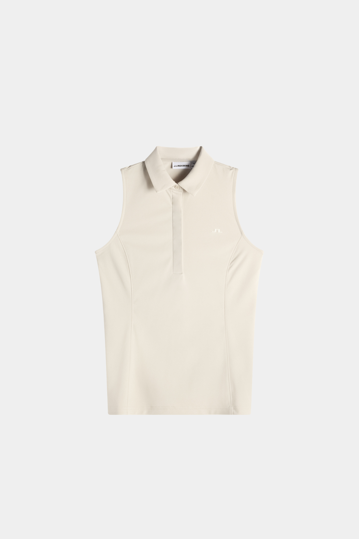 DENA SLEEVELESS POLO - MOONBEAM