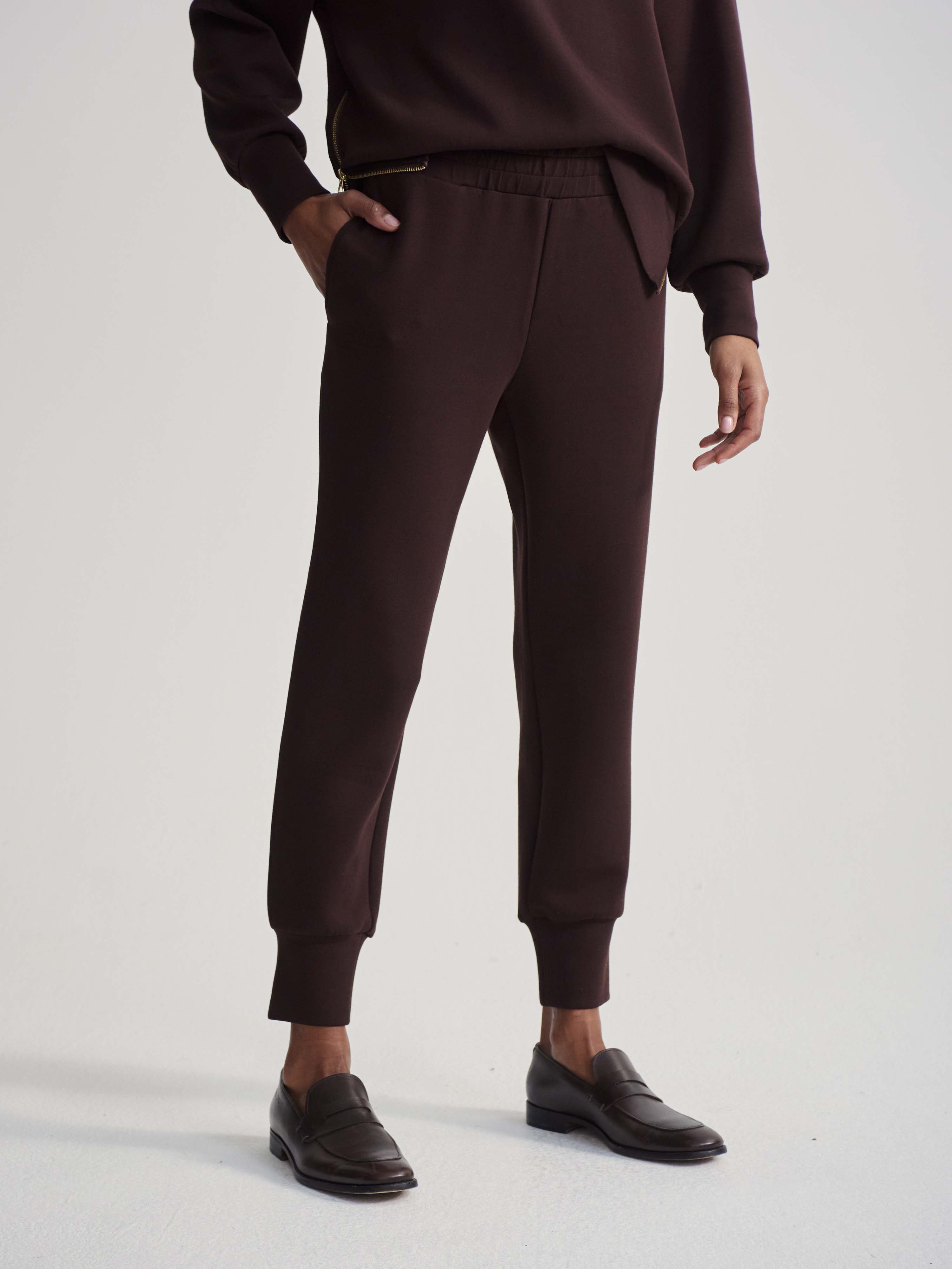 THE SLIM CUFF PANT - COFFEE BEAN