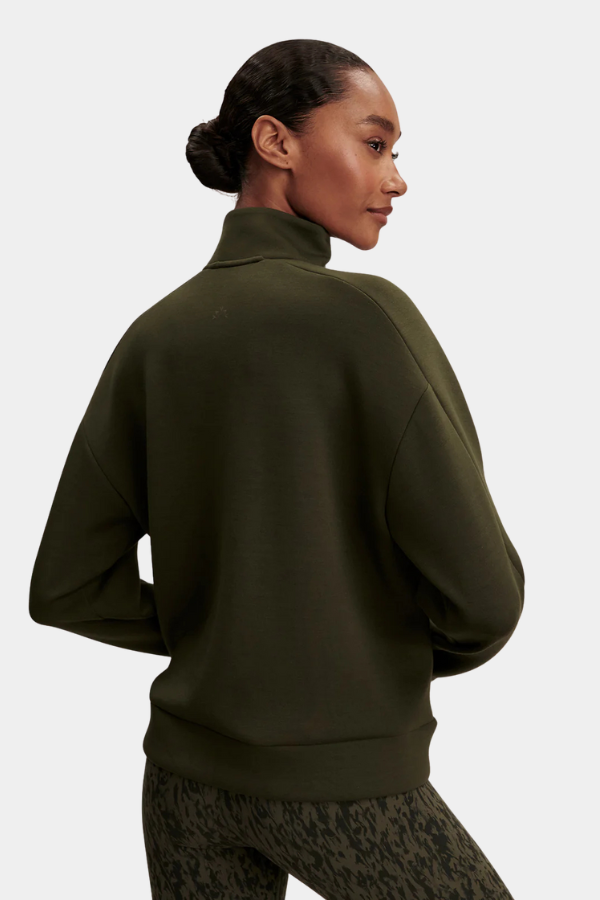 MARISSA HALF ZIP MIDLAYER - DARK RESIN GREEN
