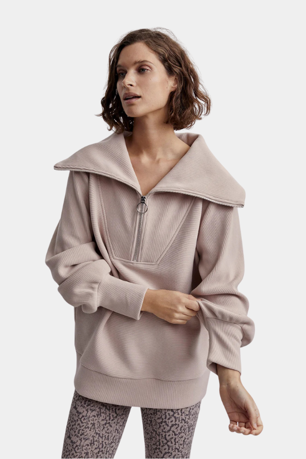 VINE HALF ZIP - MUSHROOM