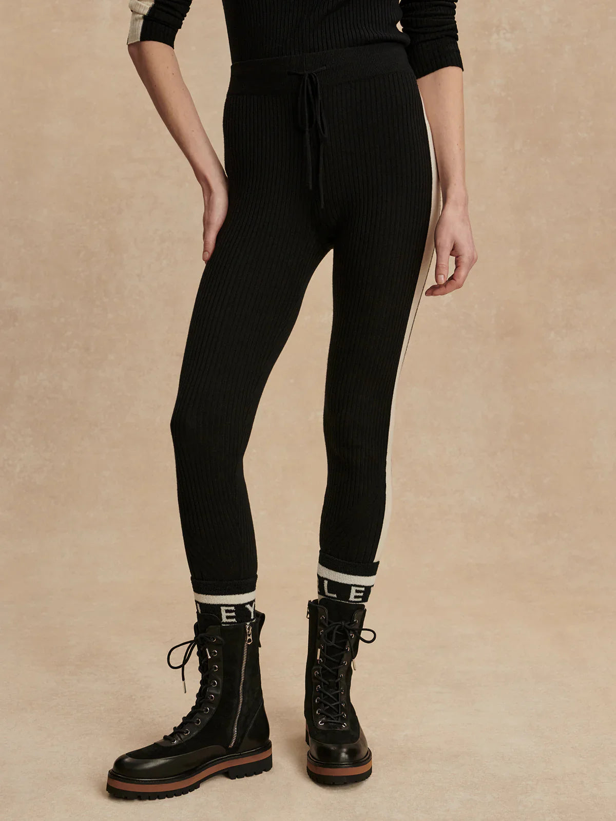 AIDEN KNIT LEGGING - BLACK