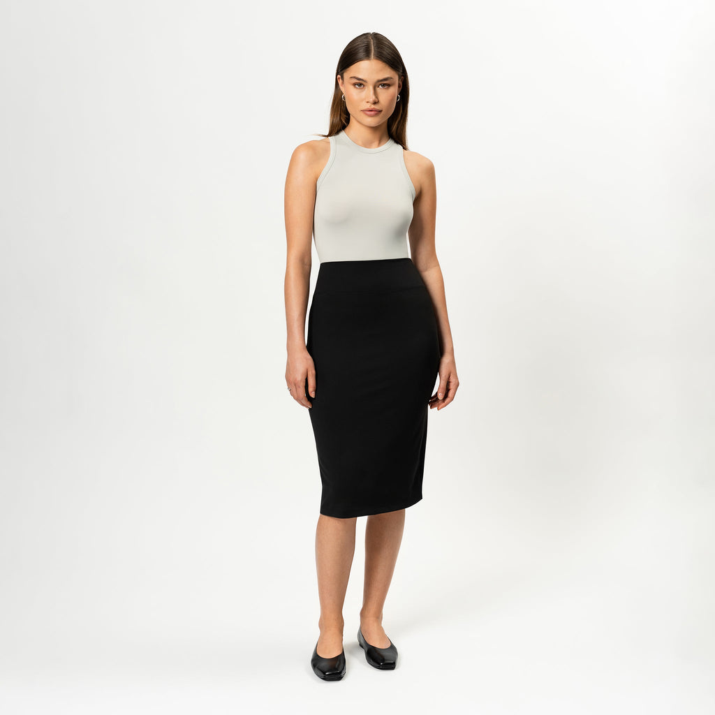 Jupe Crayon Midi Claudia Taille Haute