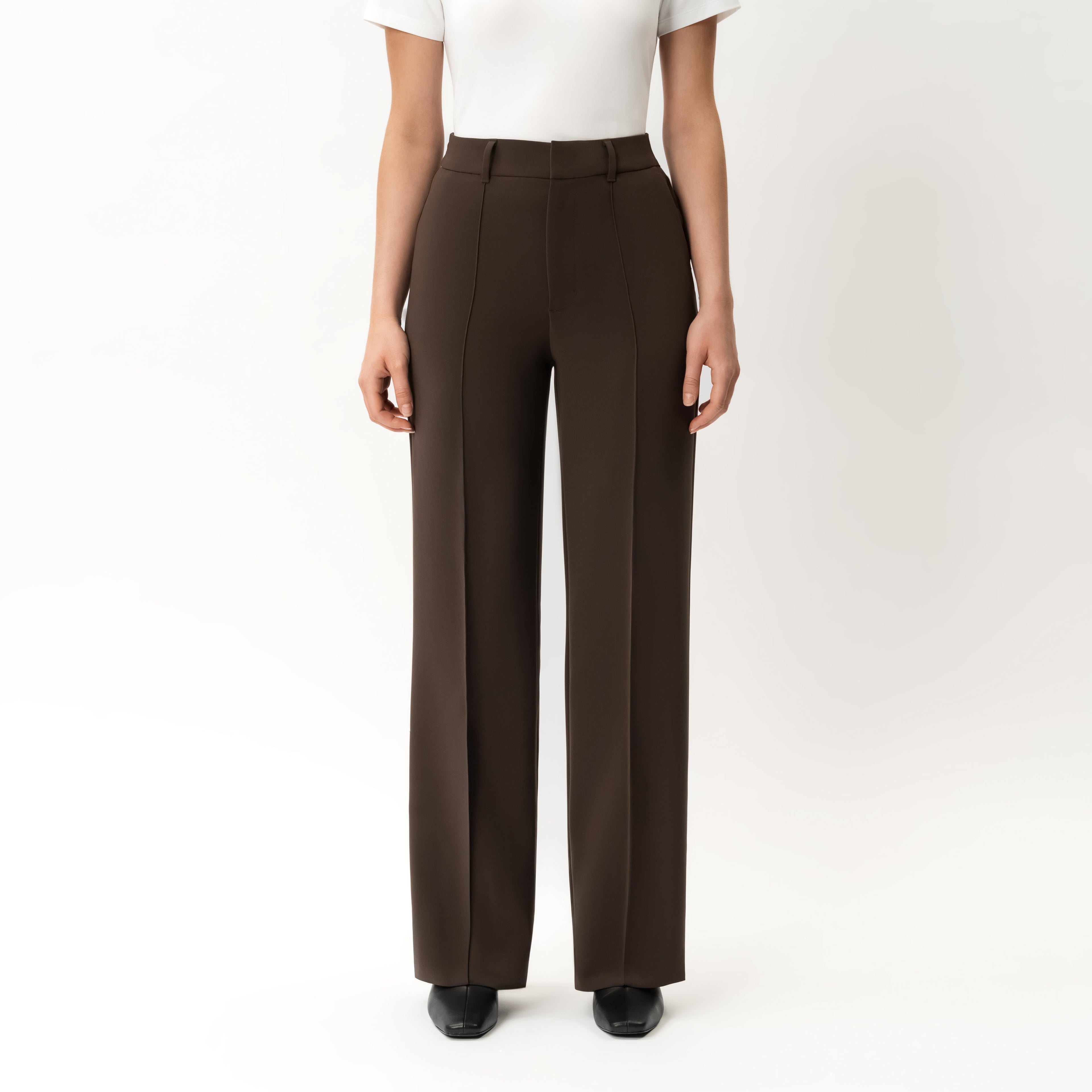 Pantalon décontracté en crêpe