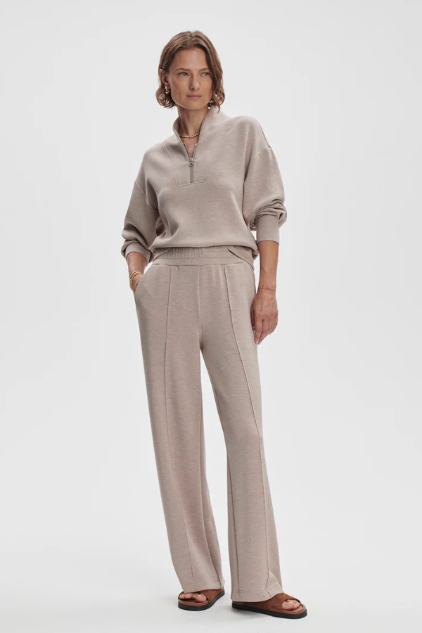 THE WIDE LEG PANT 28 - TAUPE MARL