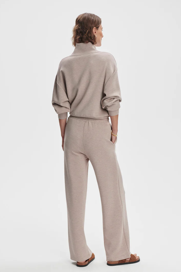 THE WIDE LEG PANT 30 - TAUPE MARL