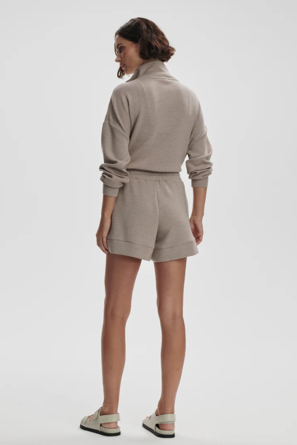 ATRIUM HIGH RISE SHORT 4.5 - TAUPE MARL