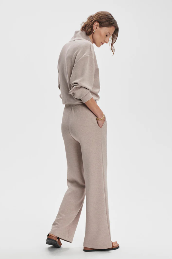 THE WIDE LEG PANT 28 - TAUPE MARL