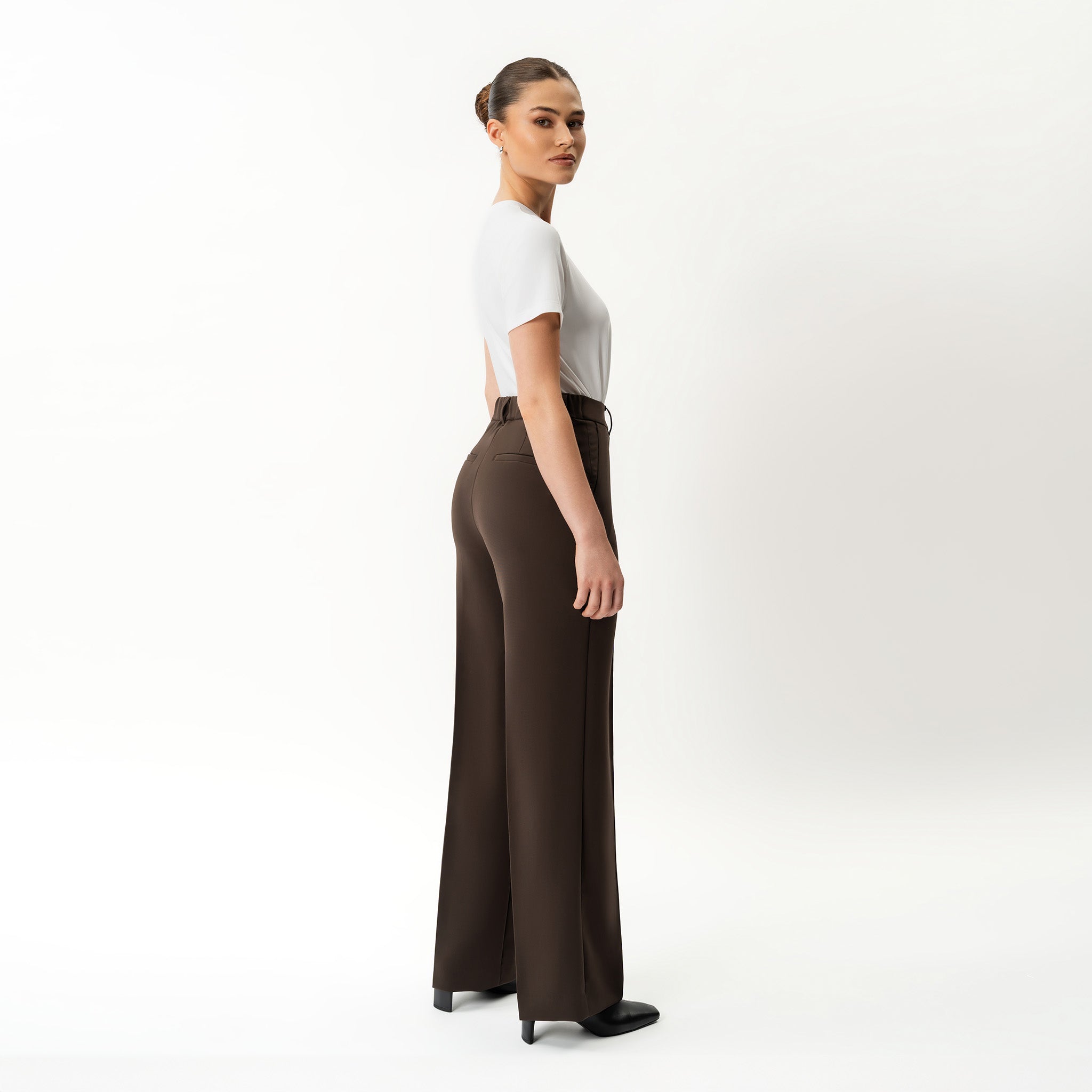 Pantalon décontracté en crêpe