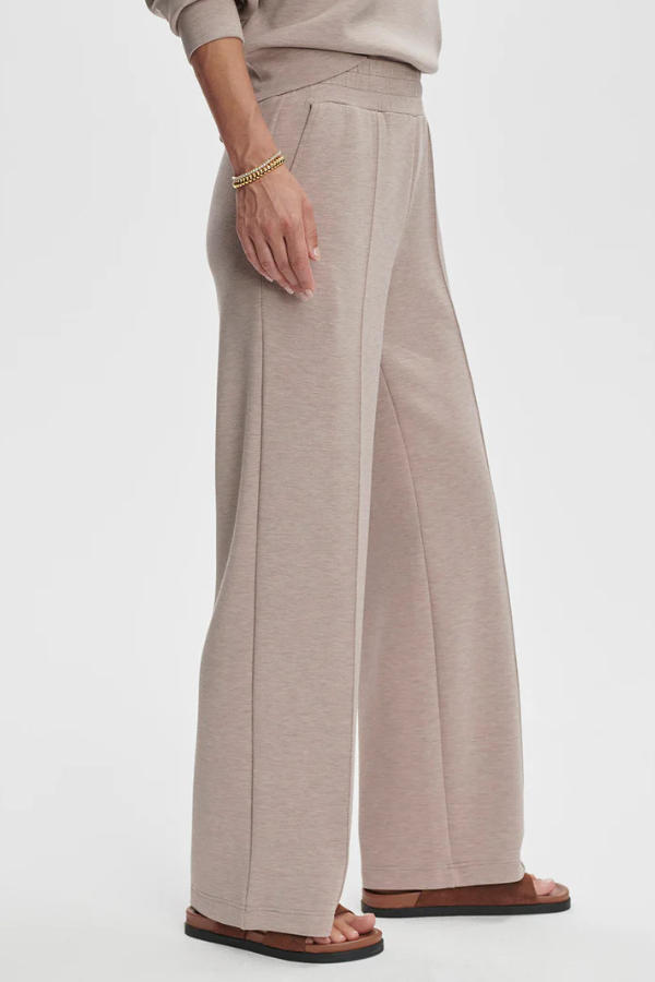 THE WIDE LEG PANT 30 - TAUPE MARL