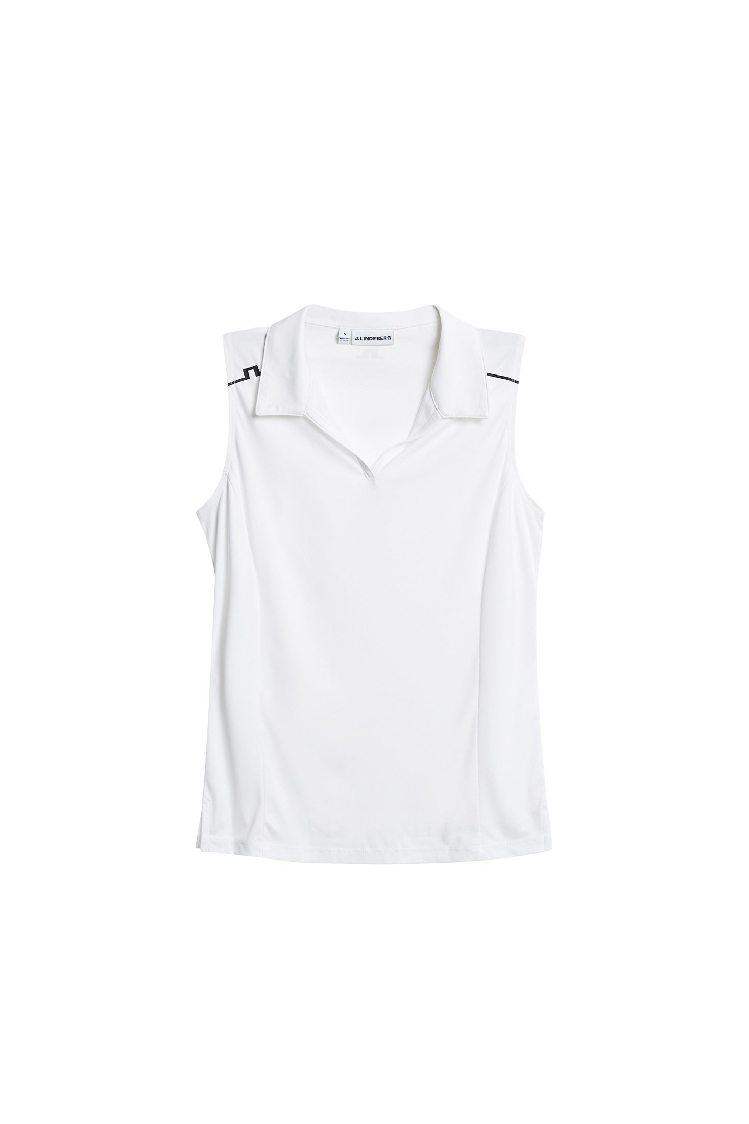 LEAH SLEEVELESS POLO - WHITE