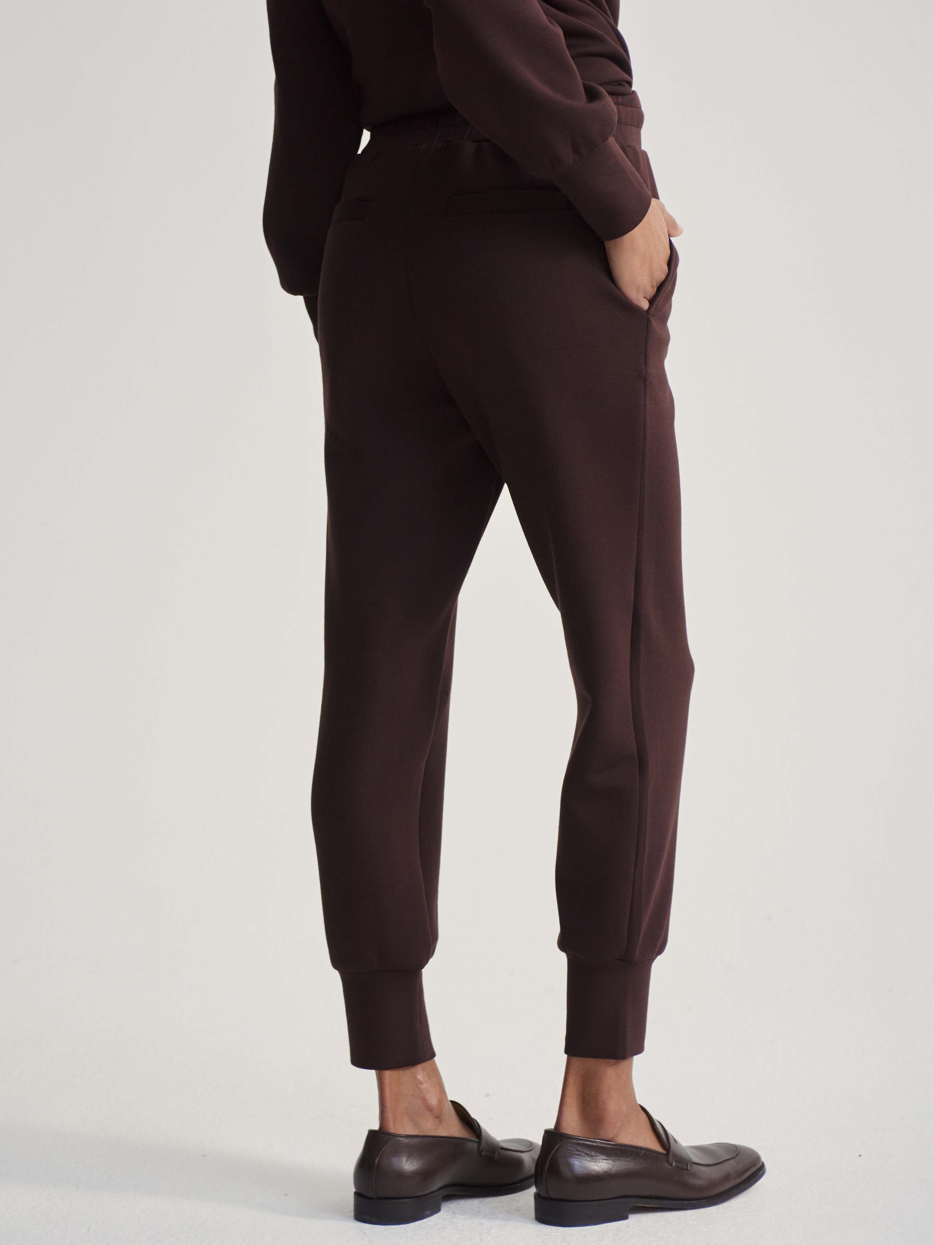 THE SLIM CUFF PANT - COFFEE BEAN
