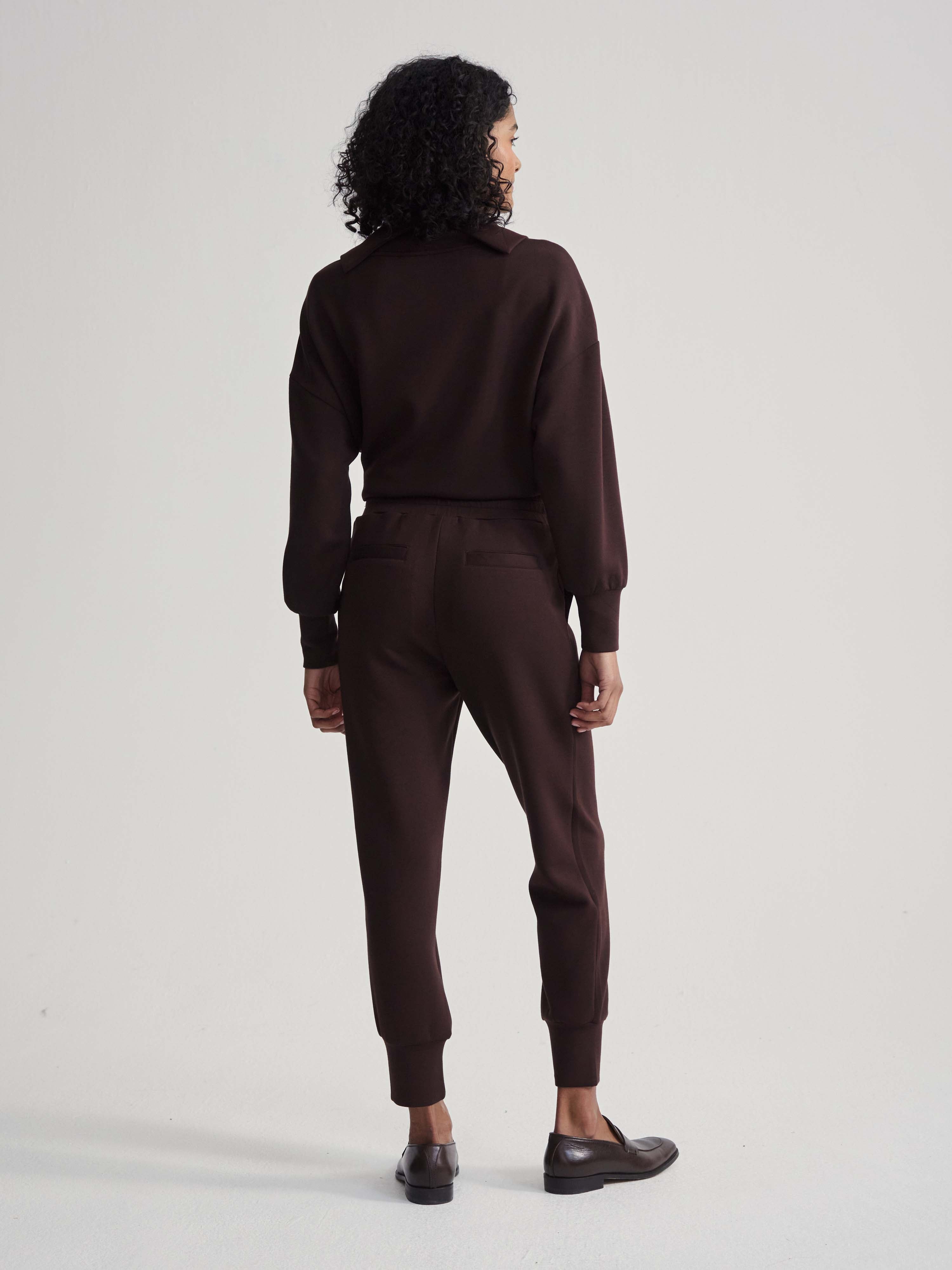 THE SLIM CUFF PANT - COFFEE BEAN