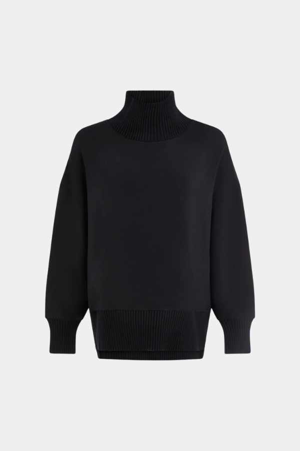 BARKER HIGH NECK SWEAT - BLACK