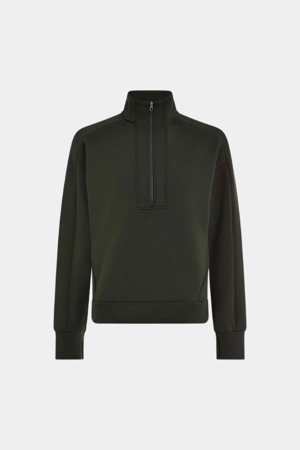 MARISSA HALF ZIP MIDLAYER - DARK RESIN GREEN