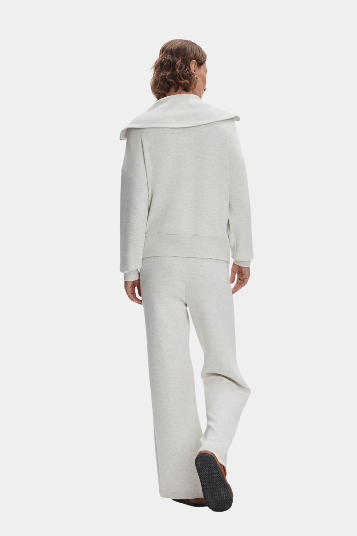Sweat Zippé Ivory Marl