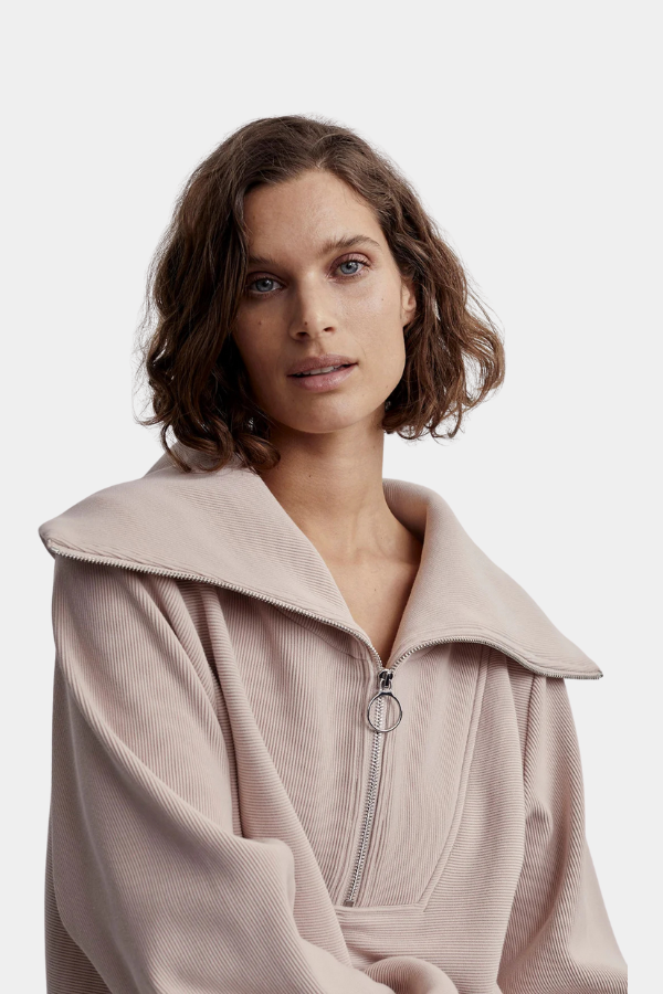 VINE HALF ZIP - MUSHROOM